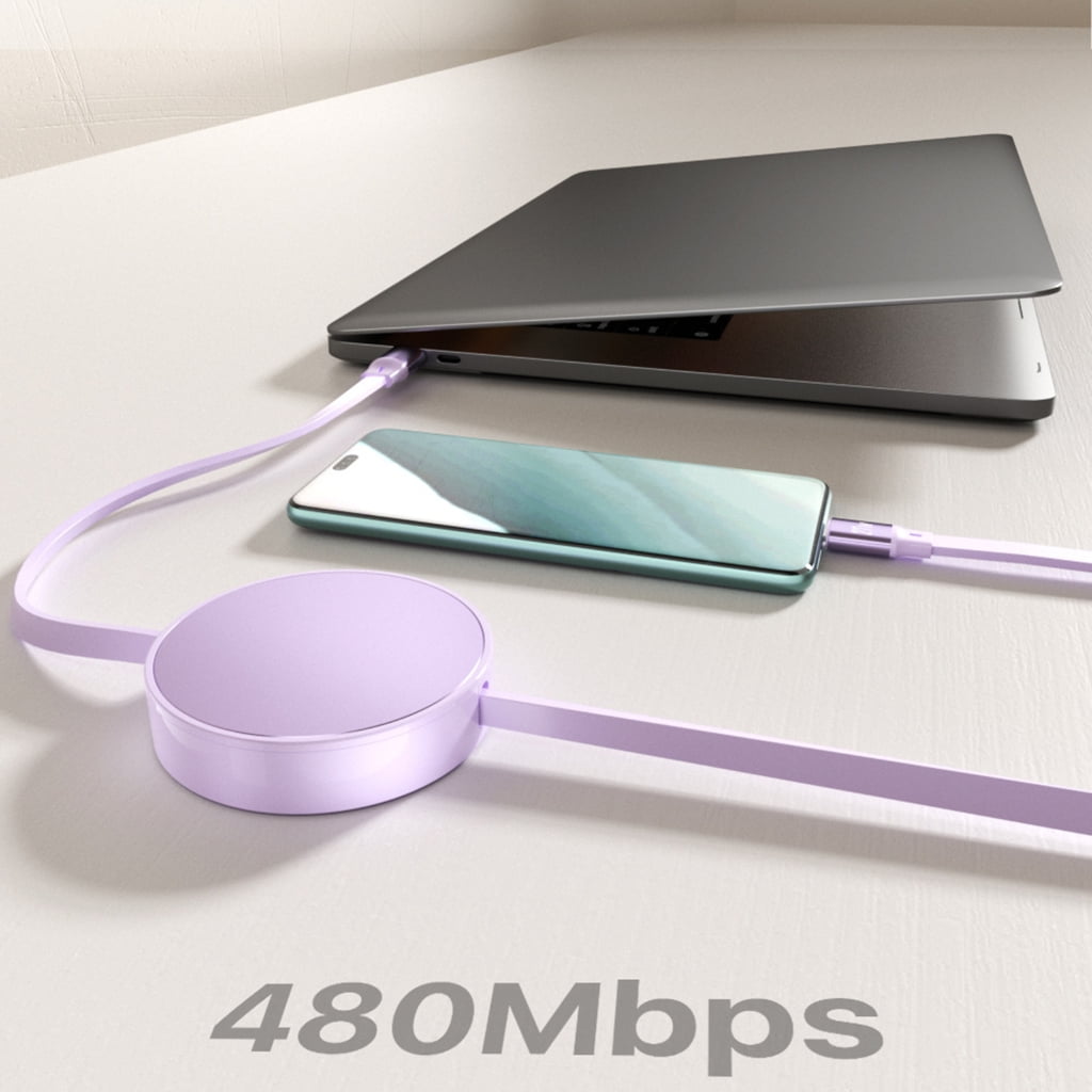 120cm Type-C Cable PD100W 480mbps USB C Male to Double USB C Male Charging Cord