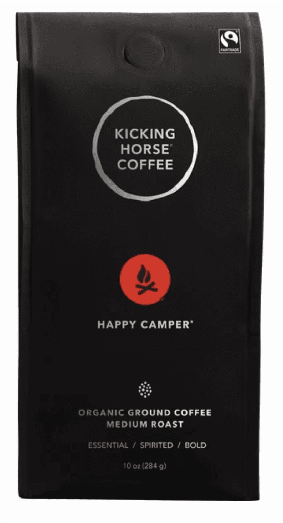 Kicking Horse Happy Camper Ground Coffee, Medium Roast, 10 oz, Pack of 6