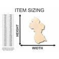 thumbnail image 2 of Unfinished Wood Guyana Shape - Country - Craft - up to 46" DIY 3" / 1/8", 2 of 3