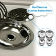 Beaquicy 316048413 8" and 316048414 6" Range Burner Drip Pan Set Chrome