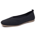 thumbnail image 5 of Hurxie Flats for Women Ballets Shoes: Comfortable Knitted Dressy Work Flats - Ladies Wedding Flat Casual Shoes Black, 5 of 7