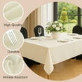 thumbnail image 4 of 60"x 126" Rectangle Polyester Tablecloth Ivory- 1pc. for Home décor, Weddings, Party events, or Restaurants., 4 of 5