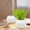White, variant on Konghyp Pumpkin Shape Plastic Flower Pot, Decorative Vase for Home Décor, Festive and Modern Design for Indoor and Outdoor Use, Easy to Maintain and Clean, Unique and Stylish Plant Container