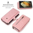 thumbnail image 4 of for Samsung Galaxy S24 Ultra Case, for Samsung S24 Ultra Wallet Case, Premium PU Leather [Magnetic Flip] [Zipper Pocket] [Wristband] [Card Holder] Detachable Case for Galaxy S24 Ultra, Pink, 4 of 13