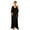 Black, variant on Women's Sexy Polka Dot Lace Sleeve Satin Bathrobe - Soft Fabric - S-L Sizes