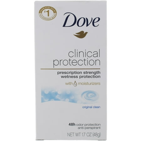 Dove Clinical Protection Anti-Perspirant Deodorant Solid Original Clean 1.70 oz (Pack of 2)