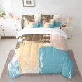 thumbnail image 2 of Castle Fairy Abstract Graffiti Boy Girl Bedding Comforter Set 7pcs,Vintage Aesthetic Queen Bedding Sets Super Cozy,Minimalist Geometric Plaid Queen Sheet Sets,Breathable Home Decor,Reversible, 2 of 8