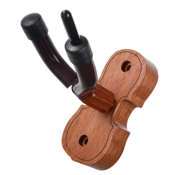 Nonslip Wall Mounted Violin Holder Space Saving Instrument Hook Wood Texture for Multiple Instruments Storage