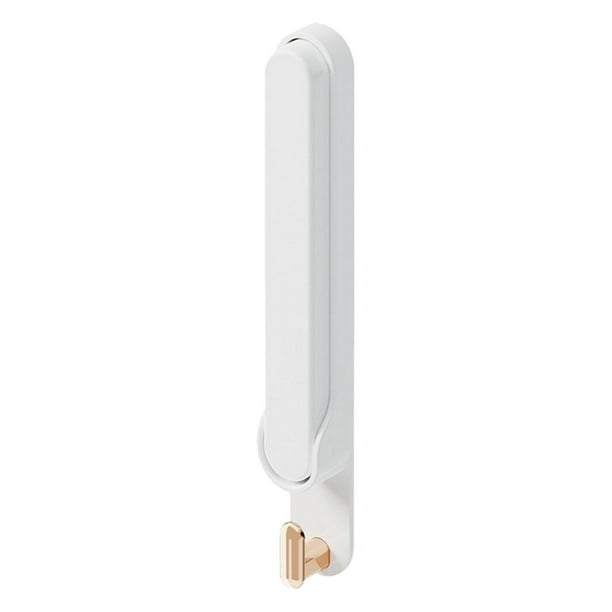 Organizador de perchas plegable de pared | Estante de plástico ABS para perchas, pantalones y accesorios | Ahorrador de espacio expandible para armario, lavadero o balcón