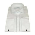 thumbnail image 6 of Men CEREMONIA Tuxedo Shirt Rhinestone 100% Cotton Turkey #stn 133 White Wing tip, 6 of 11