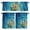 Blue, variant on 3 Piece Kitchen Curtains and Valances Set Summer Santa Cafe Curtains 36 Inch Length Blue Ocean Oil Painting Swimming Ring Valance & Tier Curtain for Living Room Bedroom Small Window 54"x18"+27"x36"*2
