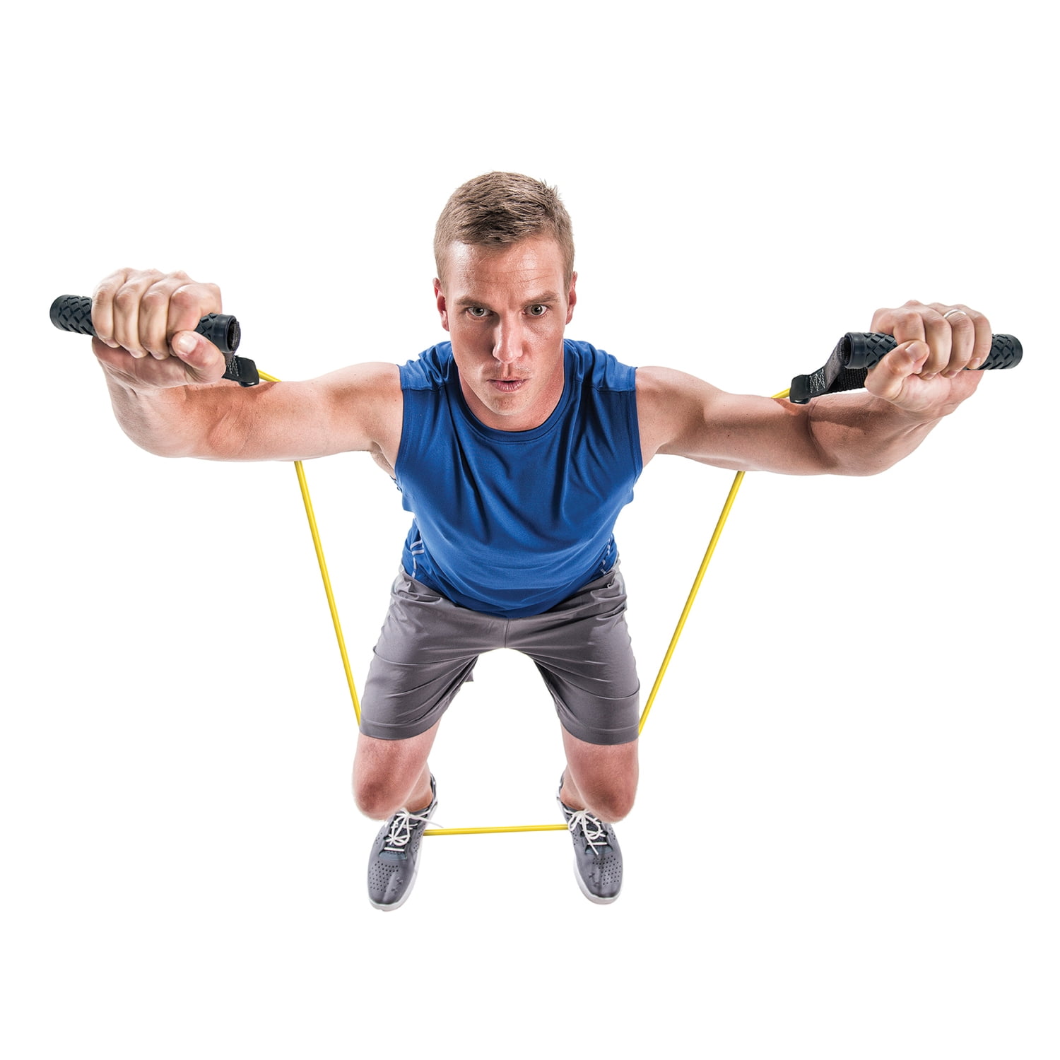 GoFit GF-4TUB-SH(70) Pro-Grade Power Resistance Tube with Handles (Yellow/70 Lbs.)