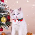 thumbnail image 1 of Fiudx Liquidación navideña Collar de gato navideño, bufanda tejida, collar decorativo, pajarita, campana, accesorios de invierno para mascotas, anillo para el cuello, 1 of 6