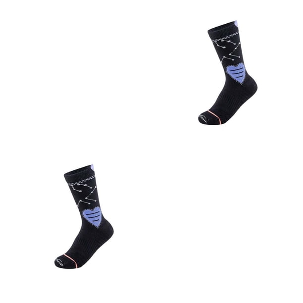 Eigraketly 1 par de calcetines antideslizantes para ciclismo para mujer, calcetines reflectantes para exteriores, calcetines de moda para carreras, Negro 2piezas Eigraketly CBP490702