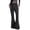 Black, variant on Women's Dark Wash High Waisted Flared Denim Jeans Retro Wide Leg