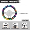thumbnail image 6 of Uorisanigo Tie Dye 15 Inch Steering Wheel Cover for Women Multicolor Car Wheel Cover for Most Vehicle Easy to Install Car Steering Wheel Protector for Winter Flannel Car Decor Gift for Wife, 6 of 8