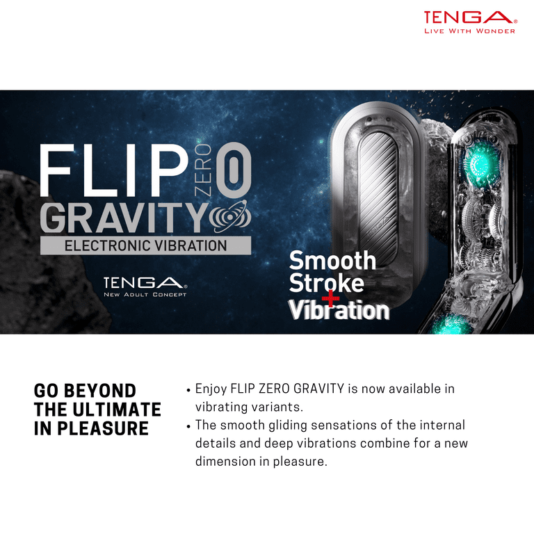 TENGA FLIP ZERO GRAVITY Black Electronic Vibration Strong Edition Male  Stroker/Masturbator