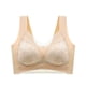 thumbnail image 4 of Gibobby Sujetador deportivo sin aros de talla grande para mujer Brasier sin varillas para mujer(Beige,G), 4 of 5