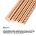 thumbnail image 4 of Uxcell Pure Copper Round Rod Diameter Length Solid Copper Rod Lathe Bar Stock for Metal Craft 3 x 330mm 4pcs, 4 of 7