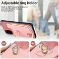 thumbnail image 6 of Dteck for Samsung Galaxy S20 Plus Wallet Card Case, Shockproof with Card Holders Flip Premium PU Leather Card Slots with 360°Rotation Ring Stand Protective Phone Cover, pink, 6 of 8