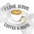 thumbnail image 2 of Talent, Kelley 12x12 Black Ornate Wood Framed with Double Matting Museum Art Print Titled - Jesus - Coffee - Naps, 2 of 4