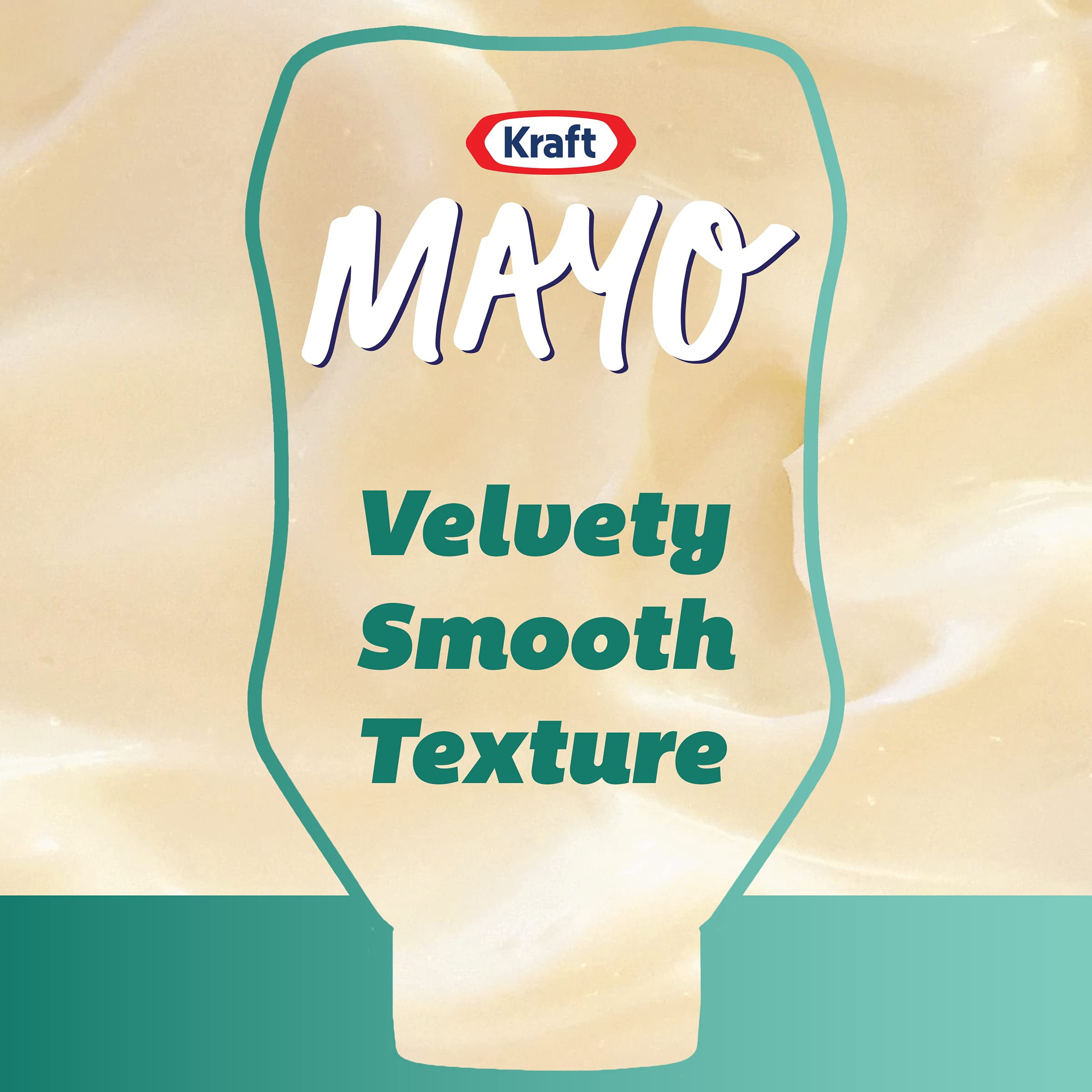 Kraft Real Mayo Creamy & Smooth Mayonnaise, 22 fl oz Bottle (Pack of 24)
