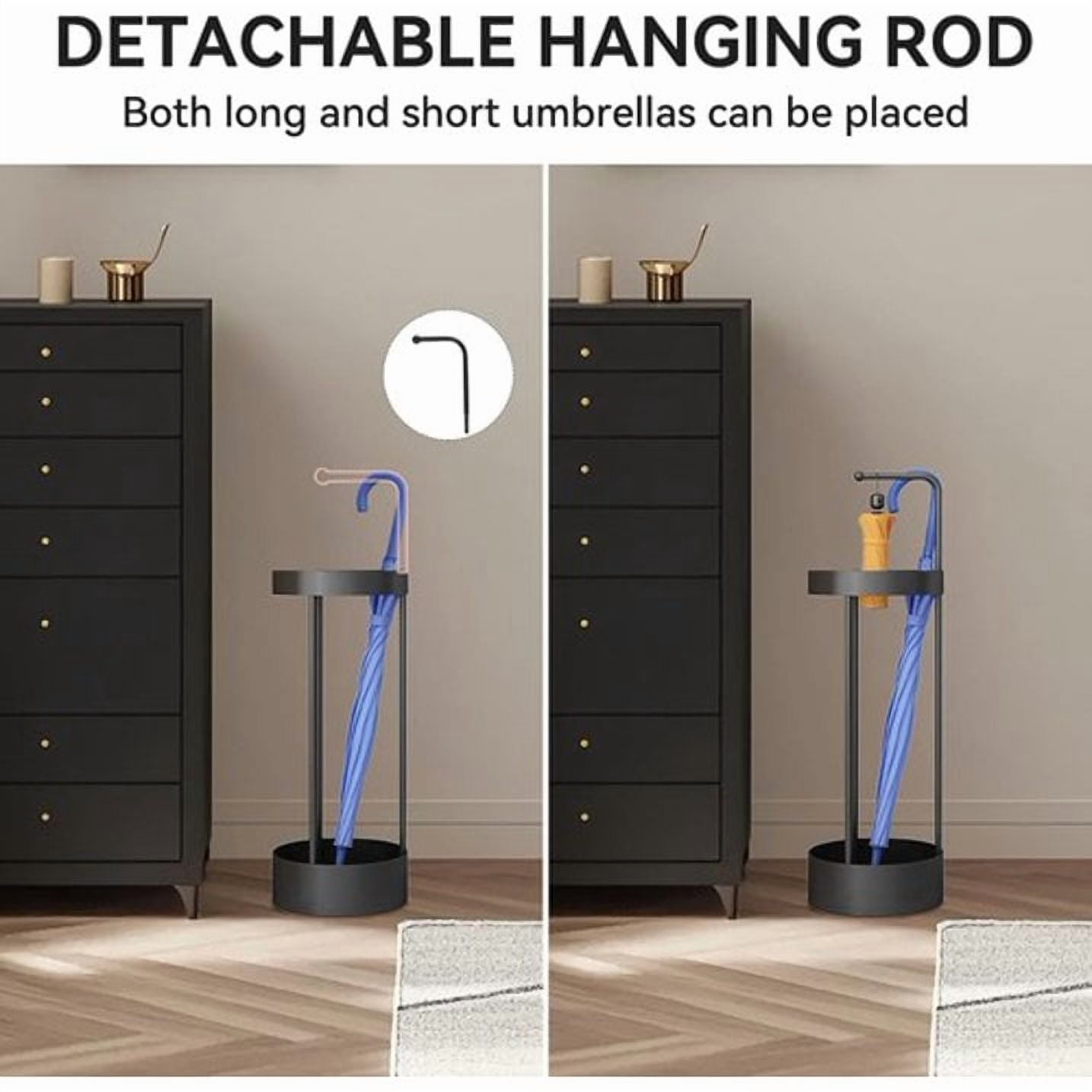 ShadeMart Metal Umbrella Stand, Industrial Free-Standing Organizer with Reinforced Base for Entryway and Hallway