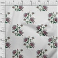 thumbnail image 3 of oneOone Polyester Spandex White Fabric Leaves & Clover Diy Clothing Quilting Fabric Print Fabric By Yard 56 Inch Wide, 3 of 6