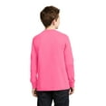 thumbnail image 2 of Port & Company Youth Long Sleeve Core Cotton Tee-M (Neon Pink), 2 of 2