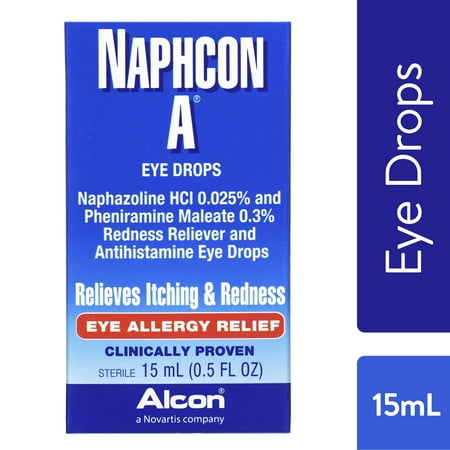Naphcon A Antihistamine Eye Drops for Eye Allergy Relief, 15 mL