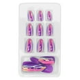thumbnail image 1 of 24pcs Fashionable Fake Nails Detachable Bright Color False Nail Patch Full Cover Nail Art Tips03, 1 of 5