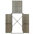 thumbnail image 3 of vidaXL Single Wheelie Bin Shed Gray 27.6"x31.5"x46.1" Poly Rattan, 3 of 6