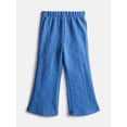 thumbnail image 3 of Wonder Nation Toddler Girls Embossed Crewneck Top and Flare Pants Set, Sizes 12M-5T, 3 of 5