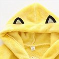 thumbnail image 6 of Boys Girls Kids Soft Flannel Bathrobe,Thickened Warm Hooded Sleep Robe with Waist Tie,Plush Cozy Loungewear for Fall Winter for 18-24 Months Toddler Pajamas,Yellow,Size 18-24 Months, 6 of 6