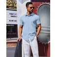 thumbnail image 2 of COOFANDY Mens Casual Wrinkle Free Shirts Untucked Short Sleeve Button Down Summer Light Weight Collared Dress Shirt, 2 of 6