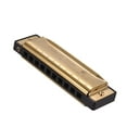 thumbnail image 1 of Key of C Diatonic Harmonica Mouthorgan with ABS Reeds Mirror Surface Design 10 Holes Blues Harmonica Perfect for Beginners Professional Students Kid Gold, 1 of 7
