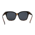 thumbnail image 4 of Womens Retro Oversize Inset Lens Horn Rim Plastic Sunglasses Tortoise Black, 4 of 4