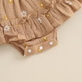thumbnail image 6 of Okbabeha Baby Girl Summer Clothes Daisy Bodysuit Puff Sleeve Bubble Romper Smocked Dress Newborn Boho Outfits, 6 of 8