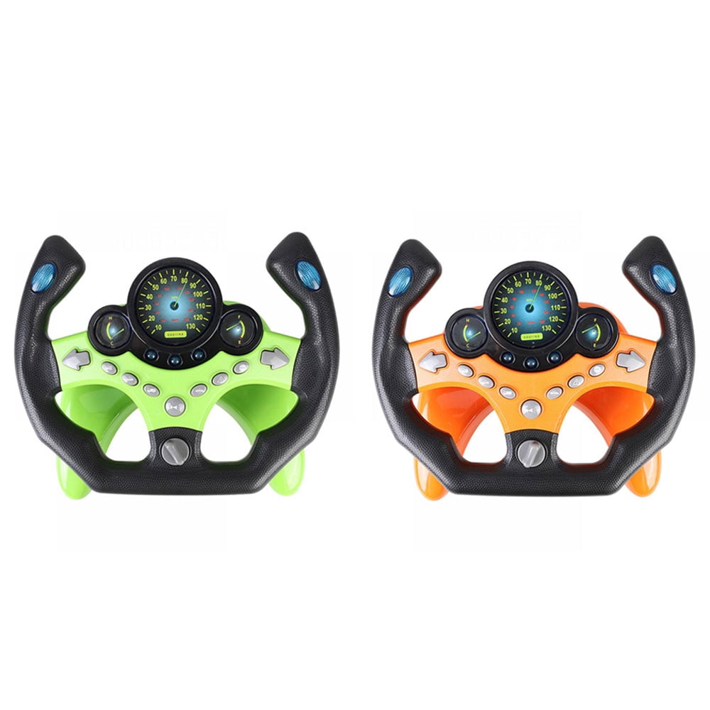 DABOOM Baby Toys, Steering Wheel Car Seat Toys with Light and Music, Pretend Driving,Learning