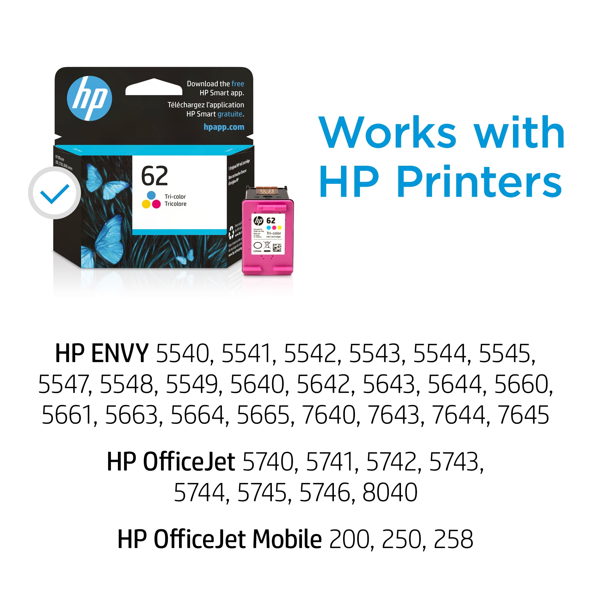 HP 62 compatible PACK (HP62) NOIR +TRICOLOR