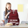 thumbnail image 7 of Multi-Pocket Casual Backpack, Large Capacity Travel Daypack, Fashion Utility Rucksack, Adjustable Strap Carry Backpack, Water Resistant Knapsack, Accessory Pouch Included Backpack, 7 of 7