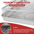thumbnail image 3 of Air Fryer Basket for Oven with 50 Recipes, Extra Large 2 Piece Nonstick Crisper Tray & Basket, Stainless Steel Air Fryer Accessories for Crispy Foods Healthy Cooking, Dishwasher Safe, 16.5” x 12.5”, 3 of 5