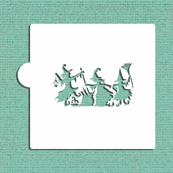 Dancing Witches Cookie and Craft Mat CM181 by Designer Stencils