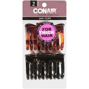 Conair 9 cm Barrel Jaw Clips, 2 Pack
