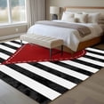 thumbnail image 4 of Area Rug for Living Room, Valentine's Day Non-Slip Indoor Ex Large Carpet for Bedroom/Dining Room, Red Love Heart Black Striped Farmhouse Washable Low-Profile Rectangle Floor Runner Rugs - 8 x 10 Ft, 4 of 8