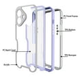 thumbnail image 2 of For iPhone 16 Plus Rugged Phone Case,4-in1 Heavy Duty Designng,Transparent Back,Shockproof Anti-fall Military Grade Protection Drop Proof Thin Fit Bicolor Vivid Phone Case Cover,Lightpurple, 2 of 8