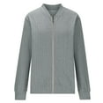 thumbnail image 5 of Mlzmgr Womens Jackets Cardigan Sweaters Zipper up Long Sleeve Hoodless Casual Jackets for Women Solid Color, 5 of 8