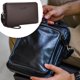 thumbnail image 5 of Bolso de mano con cerradura para hombre, tarjetero de lujo para teléfono, bolso de mano de viaje para papá. marrón, 5 of 7