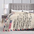 thumbnail image 4 of Wijzvio A Letter To My Mom Throw Blanket Soft Fuzzy Fleece Blanket For Couch Bed Living Room Decoration 50"X40", 4 of 9