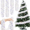 thumbnail image 1 of Xuelimei 50ft Iridescent Christmas Tinsel Garland: PVC Wire Material, Straight Shape, White Color, Perfect for Christmas Tree, Parties & DIY Projects, 1 of 7